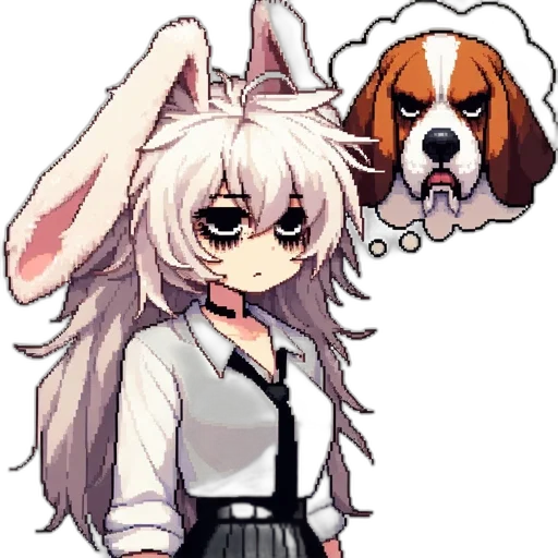animal, staff, creature, pixel art transparent PNG cut-out
