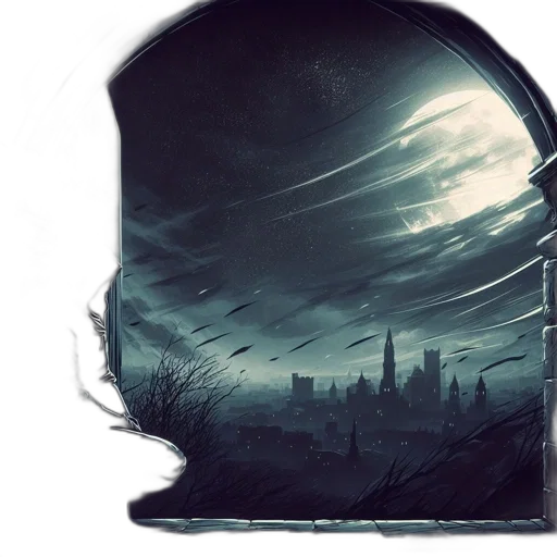mask, jacket, concept art, fantasy art transparent PNG cut-out