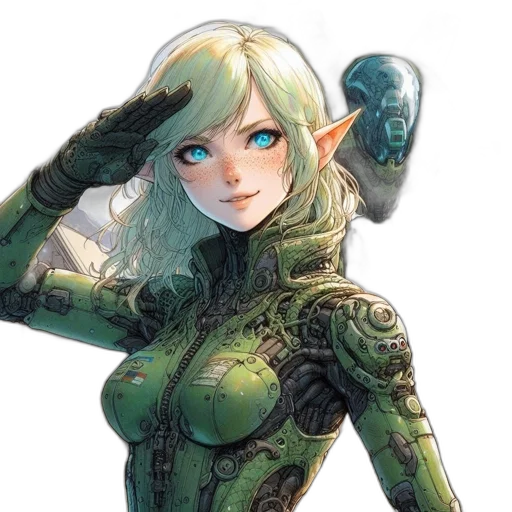 robot, weapon, face, concept art transparent PNG cut-out