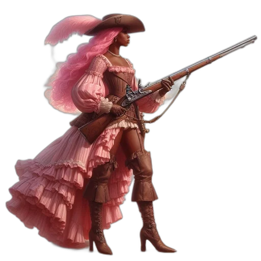 weapon, hat, staff, dress transparent PNG cut-out