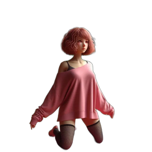 dress, robot, creature, 3d render transparent PNG cut-out