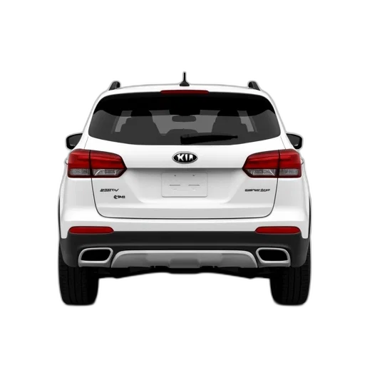 car, 3d render, white, kia transparent PNG cut-out