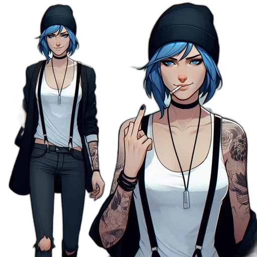 comic book art, concept art, cartoon, cyberpunk transparent PNG cut-out