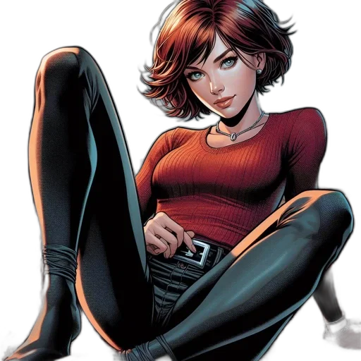 comic book art, concept art, cartoon, red transparent PNG cut-out