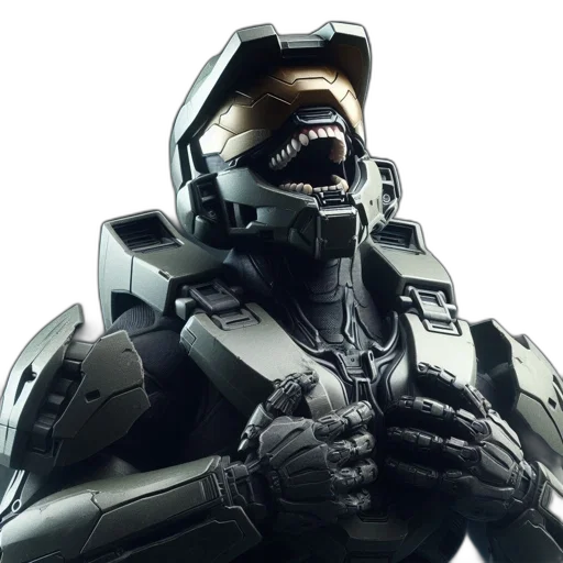 robot, concept art, 3d render, close-up transparent PNG cut-out