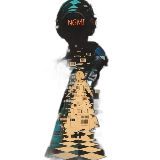 robot, crown, dress, mask transparent PNG cut-out