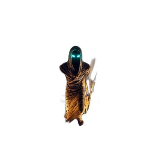 robot, creature, mask, staff transparent PNG cut-out