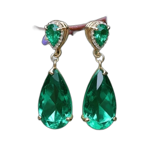 jewelry, green, image, emerald transparent PNG cut-out