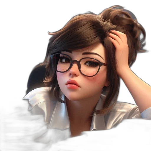 staff, face, hair, robot transparent PNG cut-out
