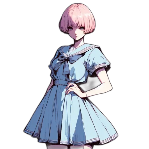 dress, staff, hair, face transparent PNG cut-out