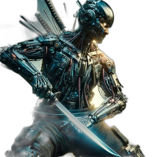 sword, weapon, robot, staff transparent PNG cut-out