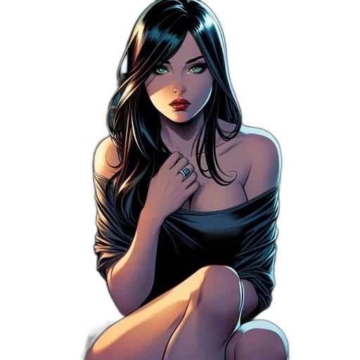 dress, comic book art, concept art, cartoon transparent PNG cut-out