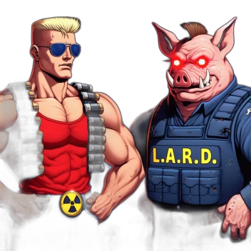 concept art, comic book art, pixel art, cyberpunk transparent PNG cut-out