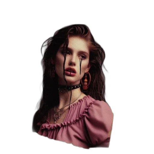 face, dress, hair, mask transparent PNG cut-out