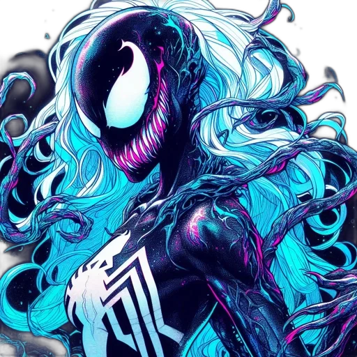 mask, creature, hair, comic book art transparent PNG cut-out