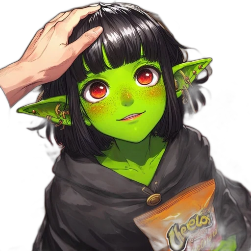 face, staff, mask, creature transparent PNG cut-out