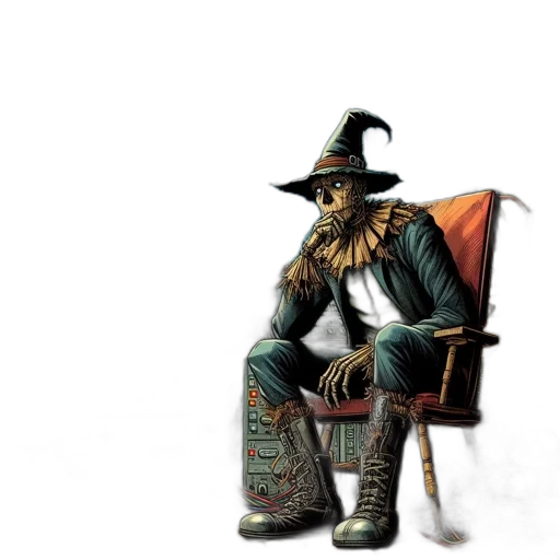 hat, staff, jacket, mask transparent PNG cut-out