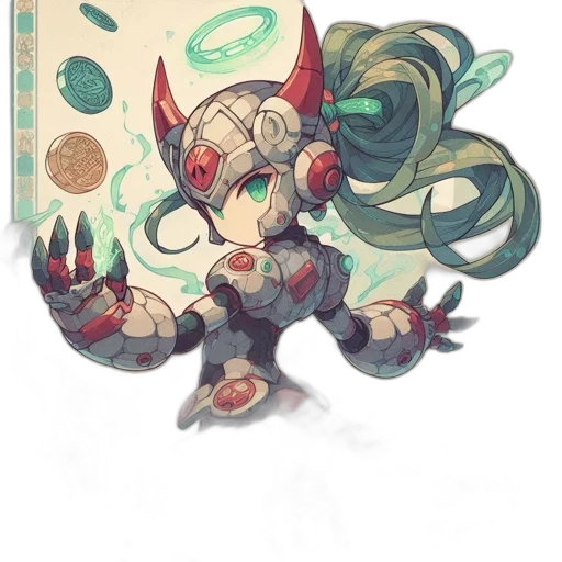 creature, mask, dragon, staff transparent PNG cut-out
