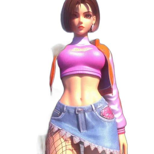 dress, jacket, concept art, 3d render transparent PNG cut-out