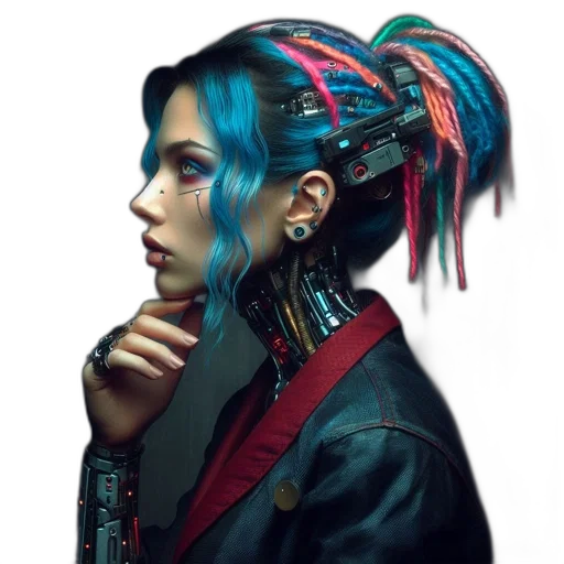 jacket, face, robot, jewelry transparent PNG cut-out