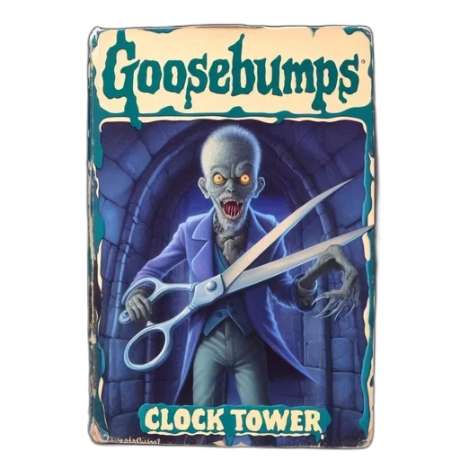 book, cover, goosebumps, clock transparent PNG cut-out