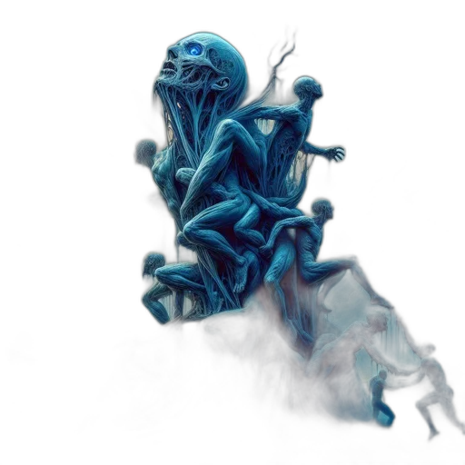 creature, robot, mask, staff transparent PNG cut-out