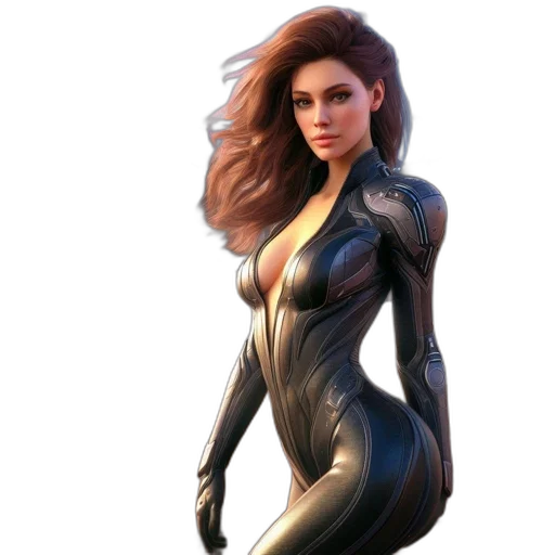 dress, robot, concept art, comic book art transparent PNG cut-out