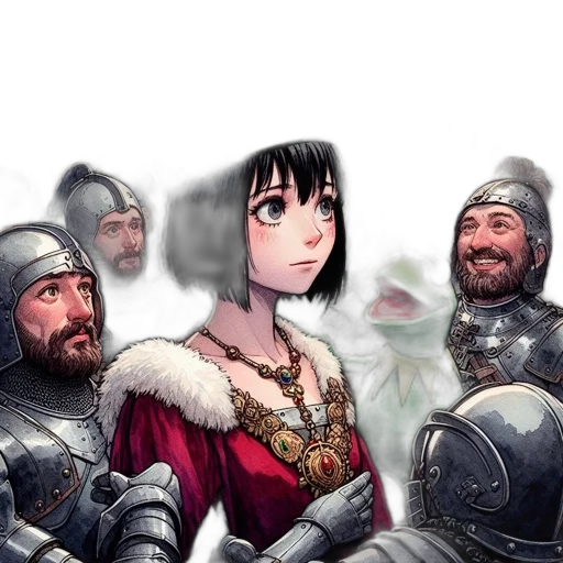 sword, crown, weapon, face transparent PNG cut-out