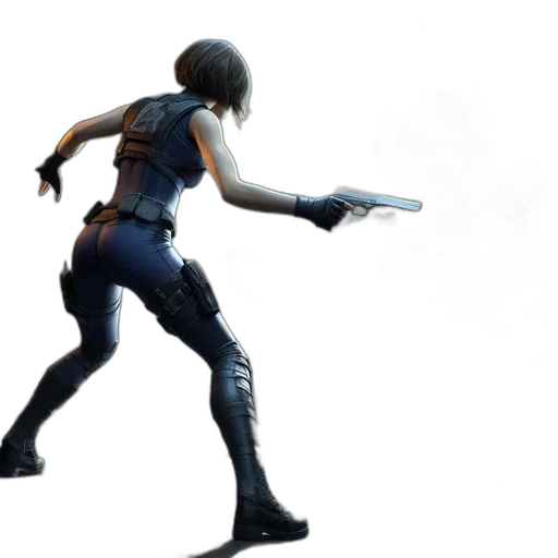 weapon, staff, robot, jacket transparent PNG cut-out