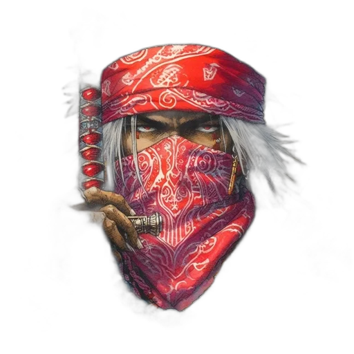 mask, face, weapon, jacket transparent PNG cut-out