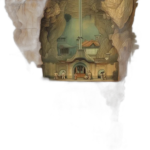 mask, hat, staff, building transparent PNG cut-out