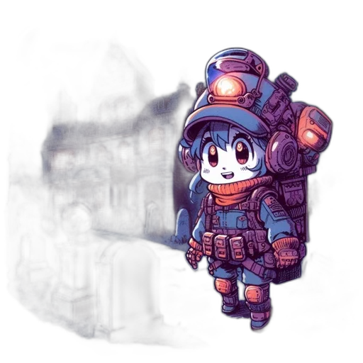 robot, weapon, pixel art, concept art transparent PNG cut-out