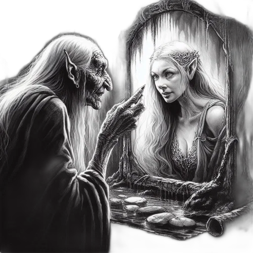 fantasy art, concept art, comic book art, pencil sketch transparent PNG cut-out