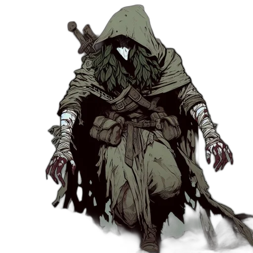 mask, staff, creature, weapon transparent PNG cut-out