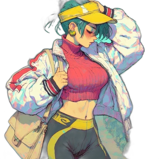 jacket, hat, robot, staff transparent PNG cut-out