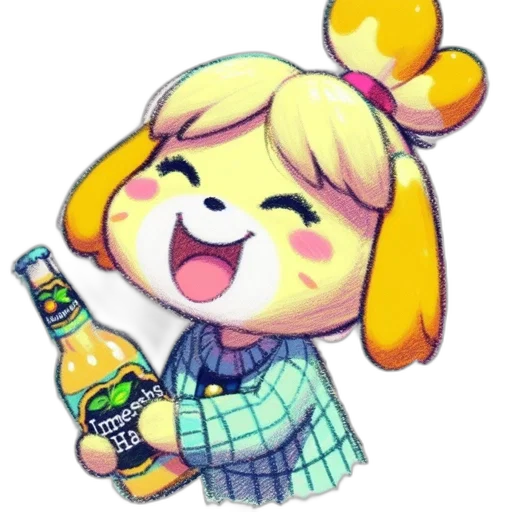 bottle, food, animal, pixel art transparent PNG cut-out