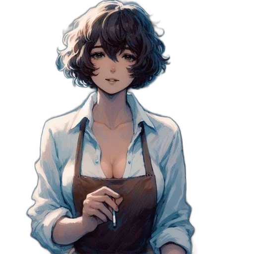 staff, dress, face, weapon transparent PNG cut-out