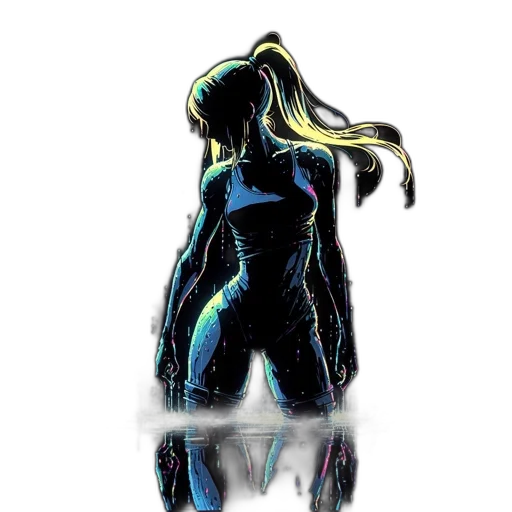 dress, hair, creature, robot transparent PNG cut-out