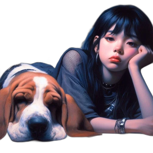 animal, photorealistic, oil painting, fantasy art transparent PNG cut-out