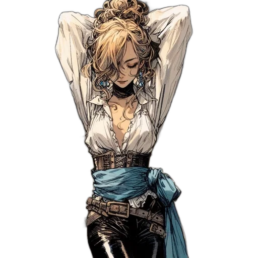 staff, dress, jacket, comic book art transparent PNG cut-out