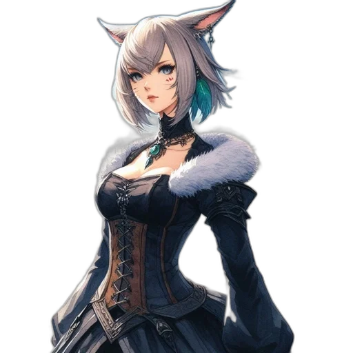 staff, dress, jacket, fantasy art transparent PNG cut-out