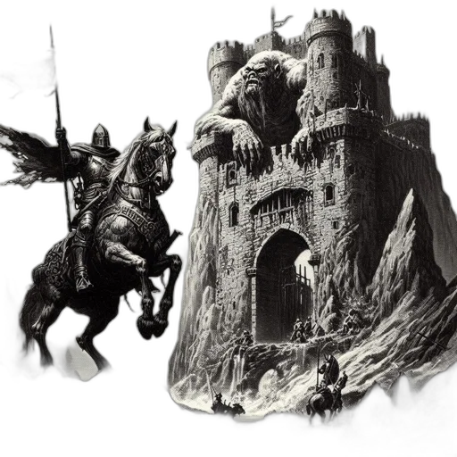 dragon, sword, crown, fantasy art transparent PNG cut-out