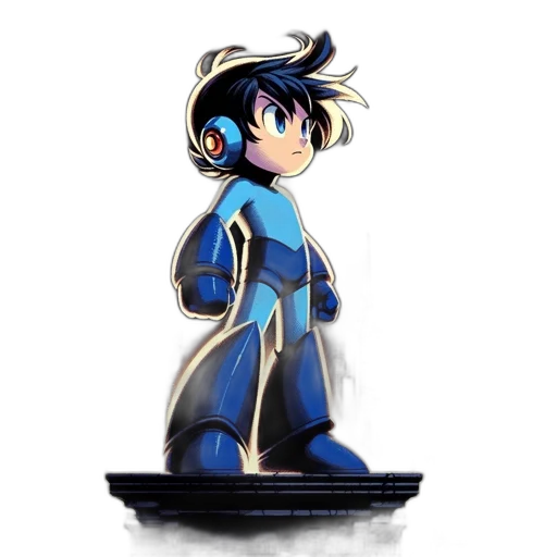 robot, concept art, pixel art, 3d render transparent PNG cut-out