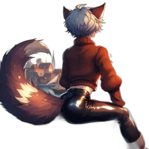 staff, jacket, animal, weapon transparent PNG cut-out