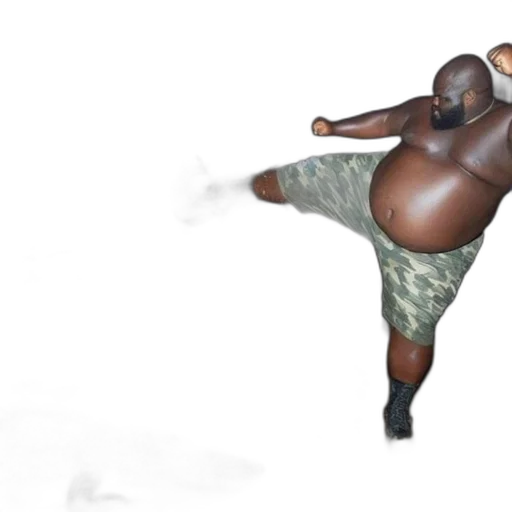 concept art, man, camouflage, kicks transparent PNG cut-out