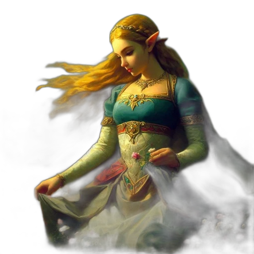 dress, dragon, jewelry, sword transparent PNG cut-out
