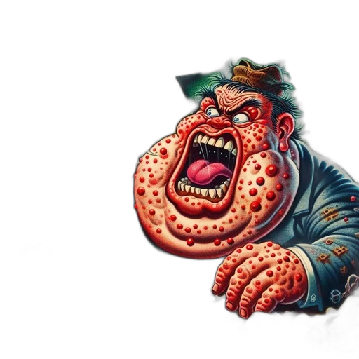 creature, face, concept art, 3d render transparent PNG cut-out
