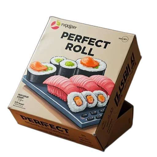 food, photorealistic, 3d render, box transparent PNG cut-out