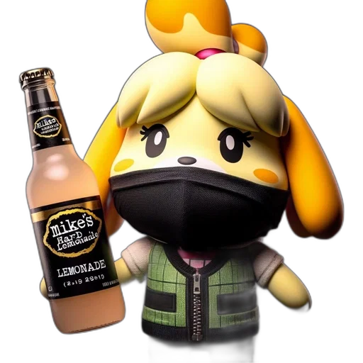 animal, jacket, bottle, 3d render transparent PNG cut-out