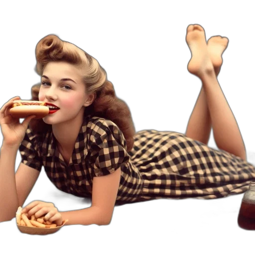 food, dress, shoes, photorealistic transparent PNG cut-out
